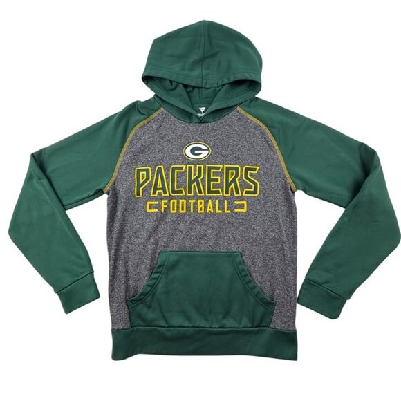 Fanatics Other - Green Bay Packers Hoodie Sweatshirt Mens Small Fanatics Green Gray Scuba Knit